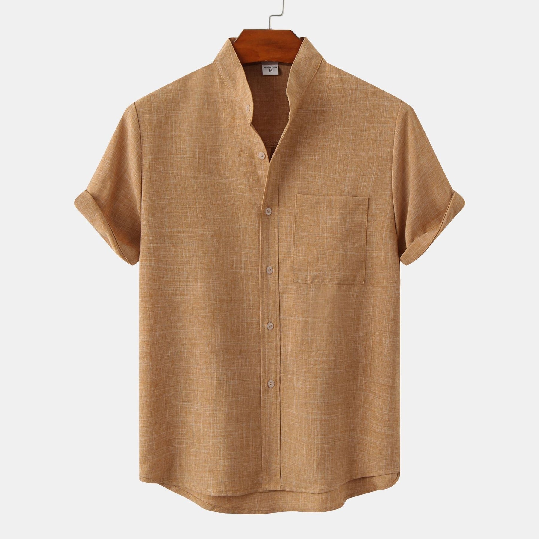 Leonardo | Camisa de algodón lisa con botones
