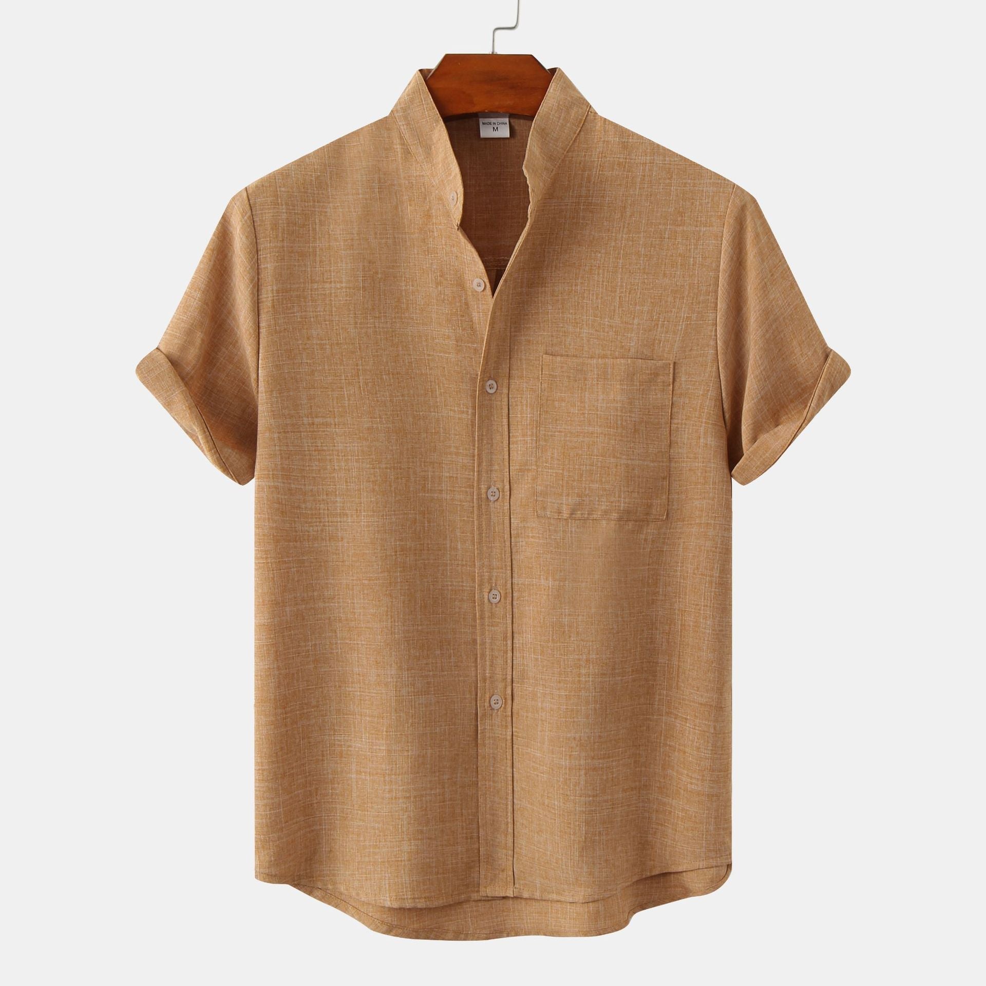 Leonardo | Camisa de algodón lisa con botones