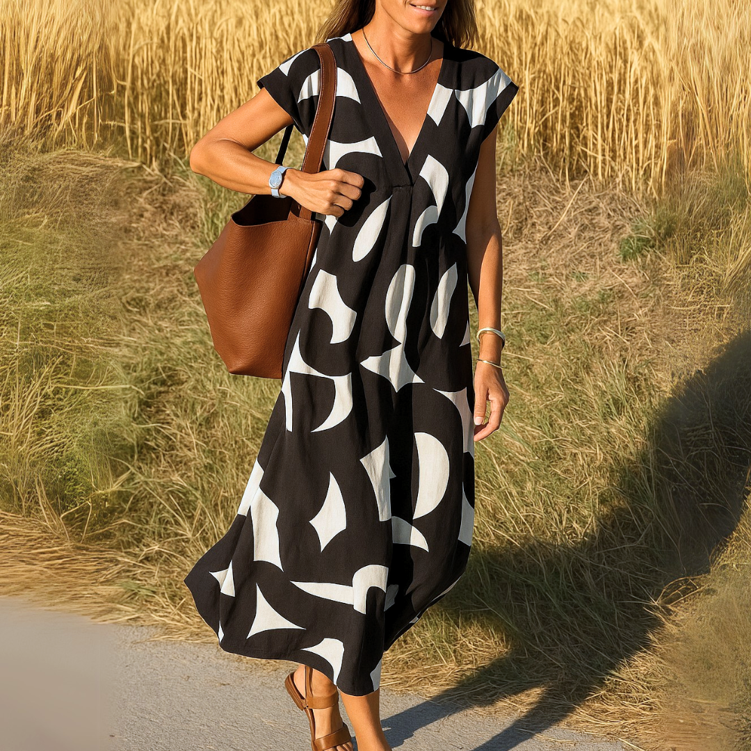 Carmen | Vestido fluido con escote en V para Mujer