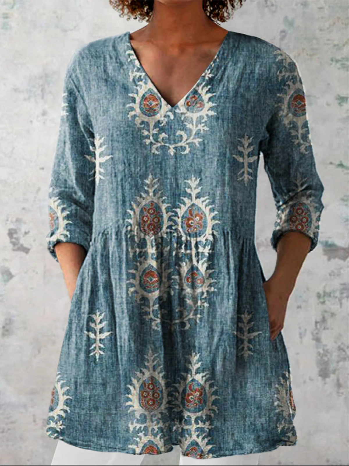 Estrella | Blusa Larga con Escote en V
