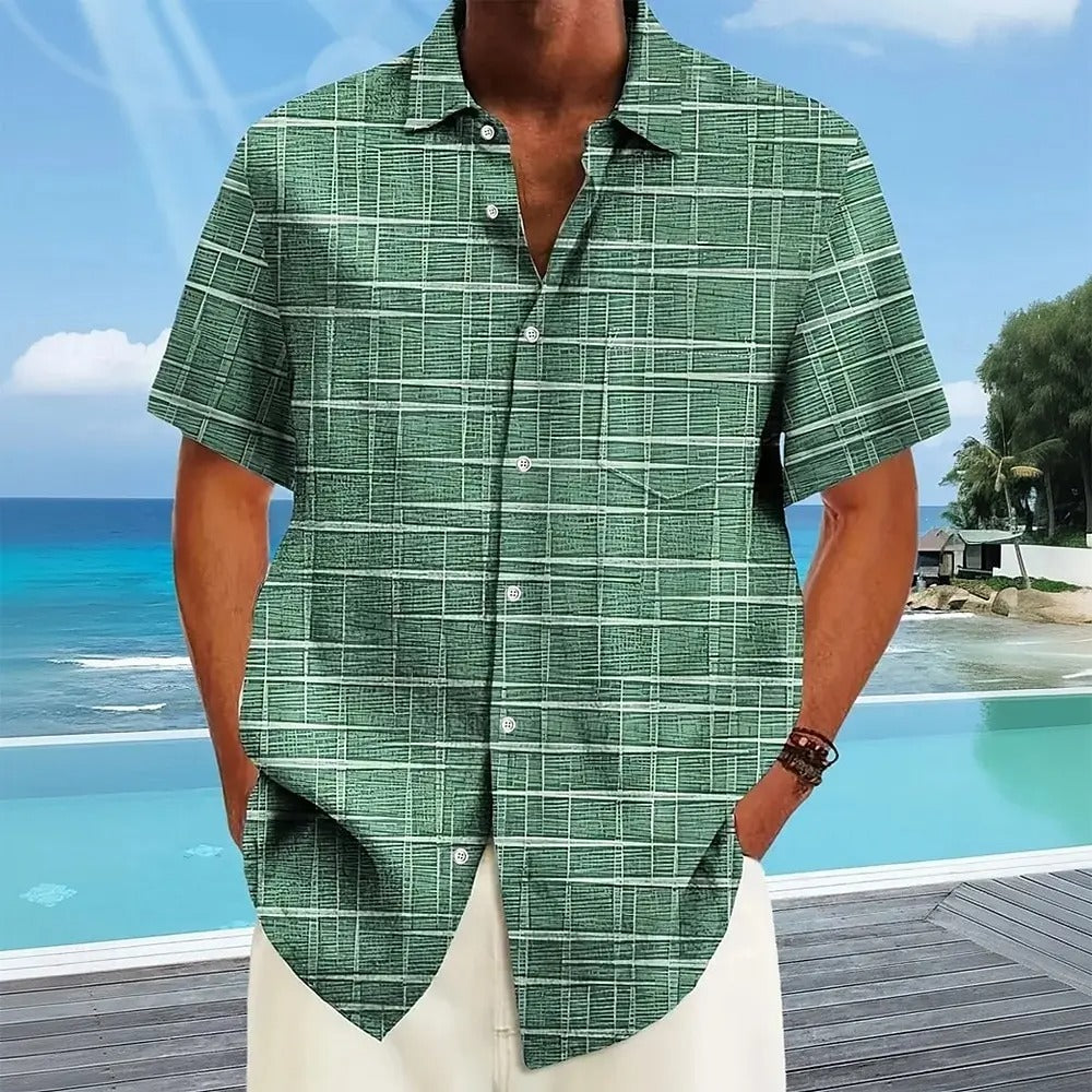 Ángel | Camisa elegante de rayas y cuadros