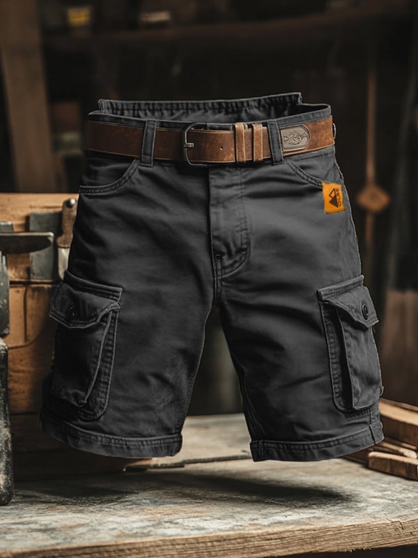 Diego | Pantalones cortos cargo retro con múltiples bolsillos