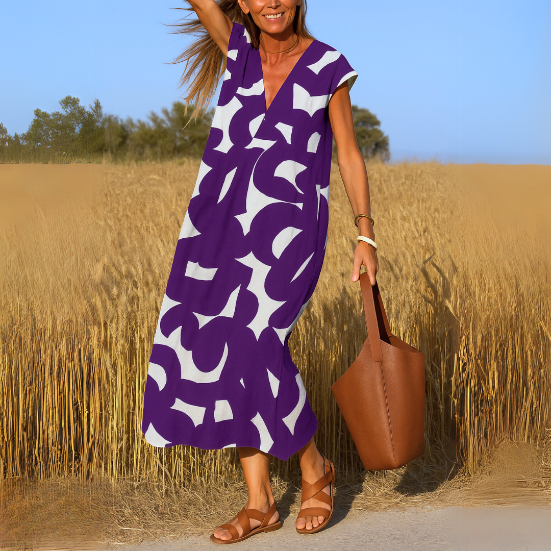 Carmen | Vestido fluido con escote en V para Mujer
