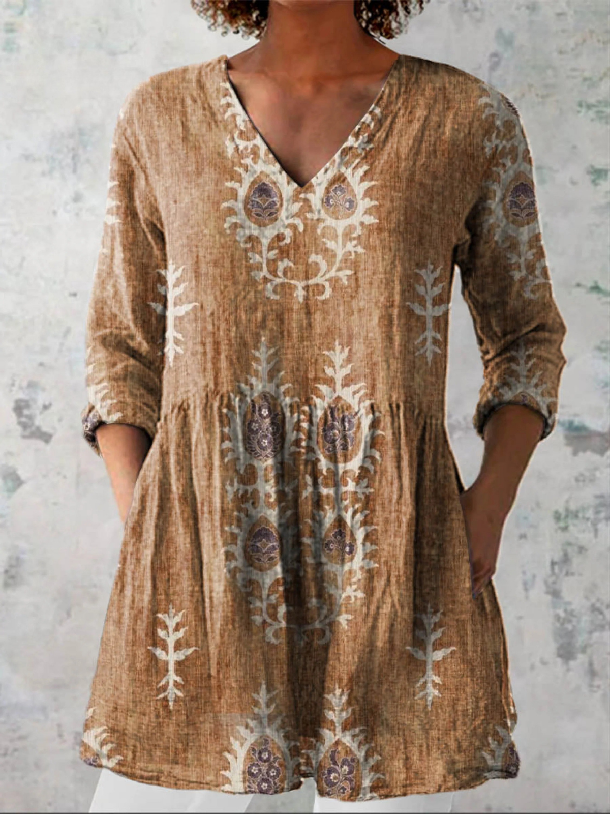 Estrella | Blusa Larga con Escote en V