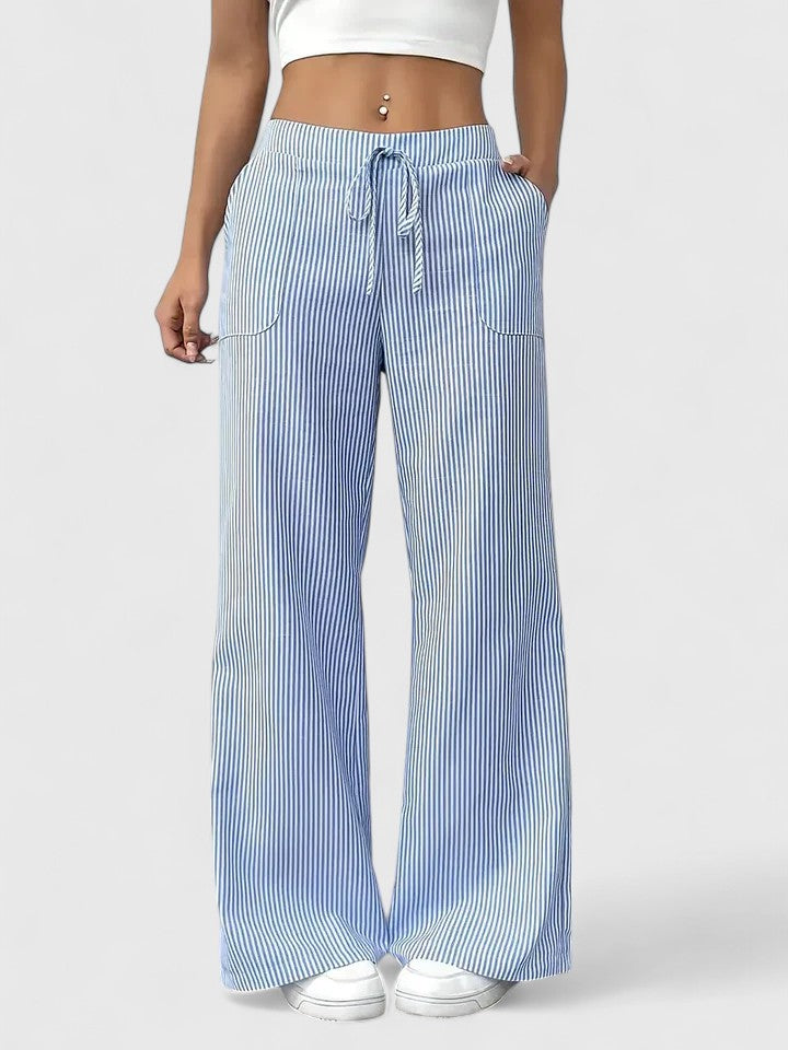 Janeth | Pantalón Ancho con Cintura Ajustable de Cordón