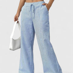 Janeth | Pantalón Ancho con Cintura Ajustable de Cordón