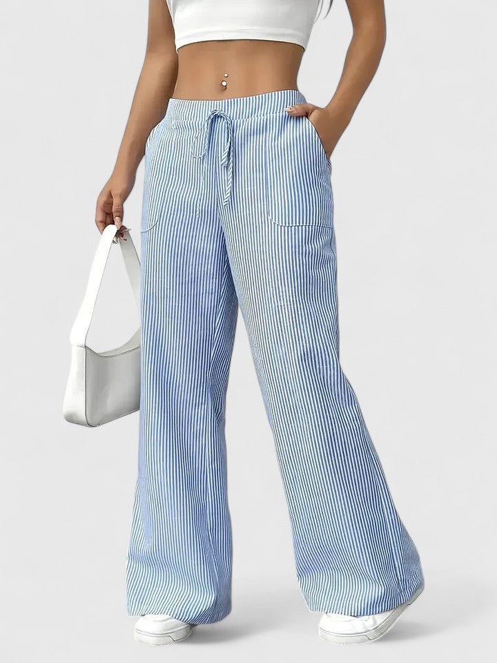 Janeth | Pantalón Ancho con Cintura Ajustable de Cordón