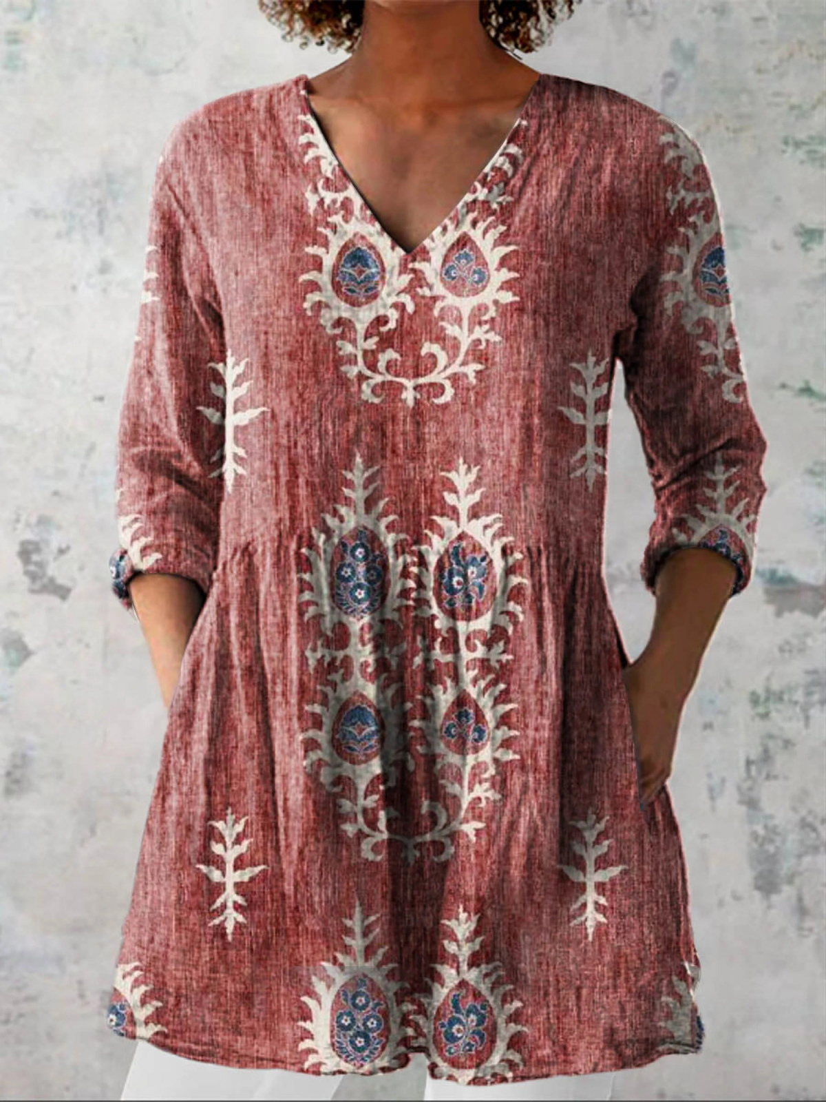 Estrella | Blusa Larga con Escote en V