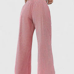 Janeth | Pantalón Ancho con Cintura Ajustable de Cordón