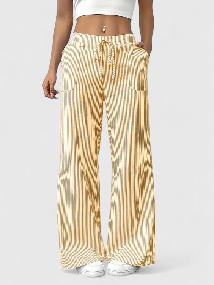 Janeth | Pantalón Ancho con Cintura Ajustable de Cordón