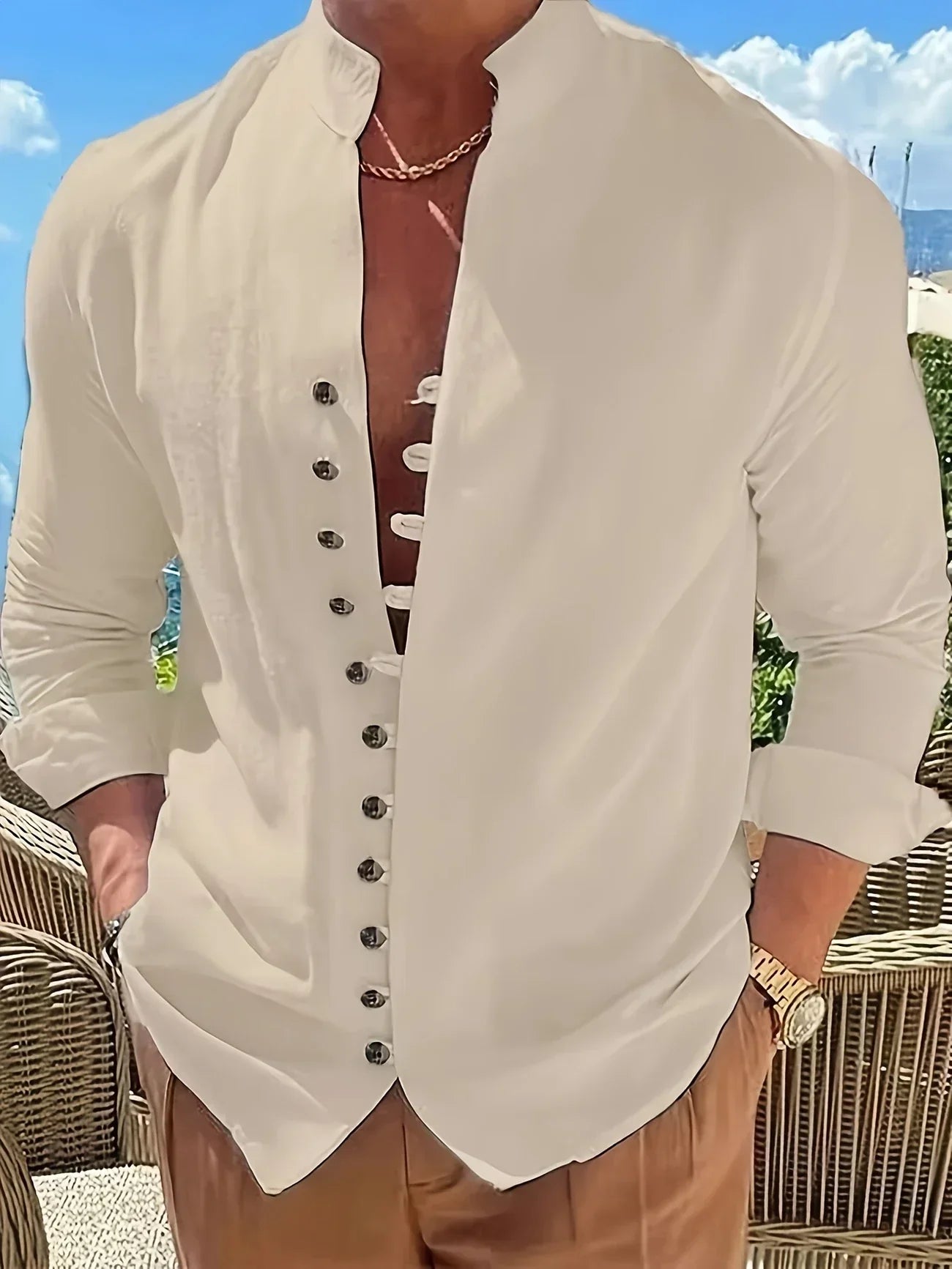 Eduardo | Camisa ligera de algodón de manga larga
