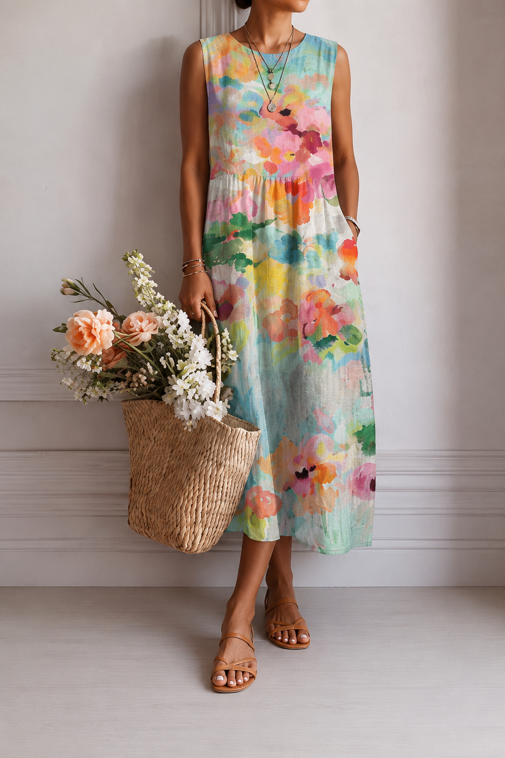 Victoria | Vestido Midi Multicolor