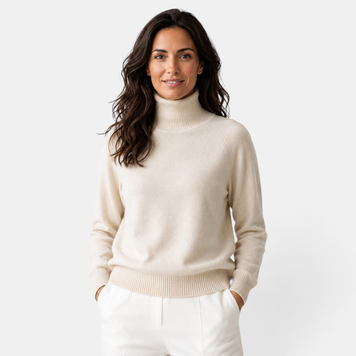 Yaretzi | Suéter Elegante de Cuello Alto de Lana