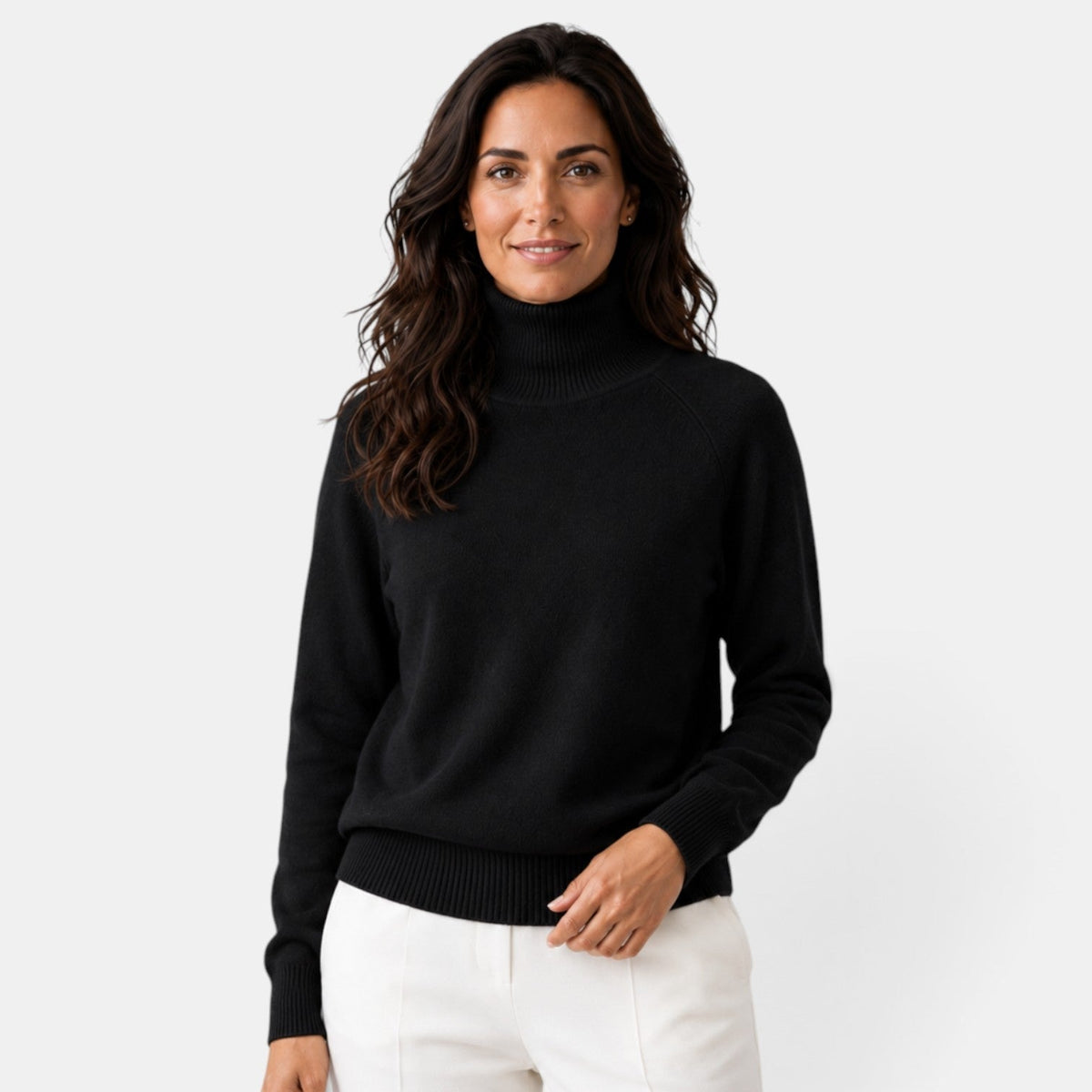 Yaretzi | Suéter Elegante de Cuello Alto de Lana