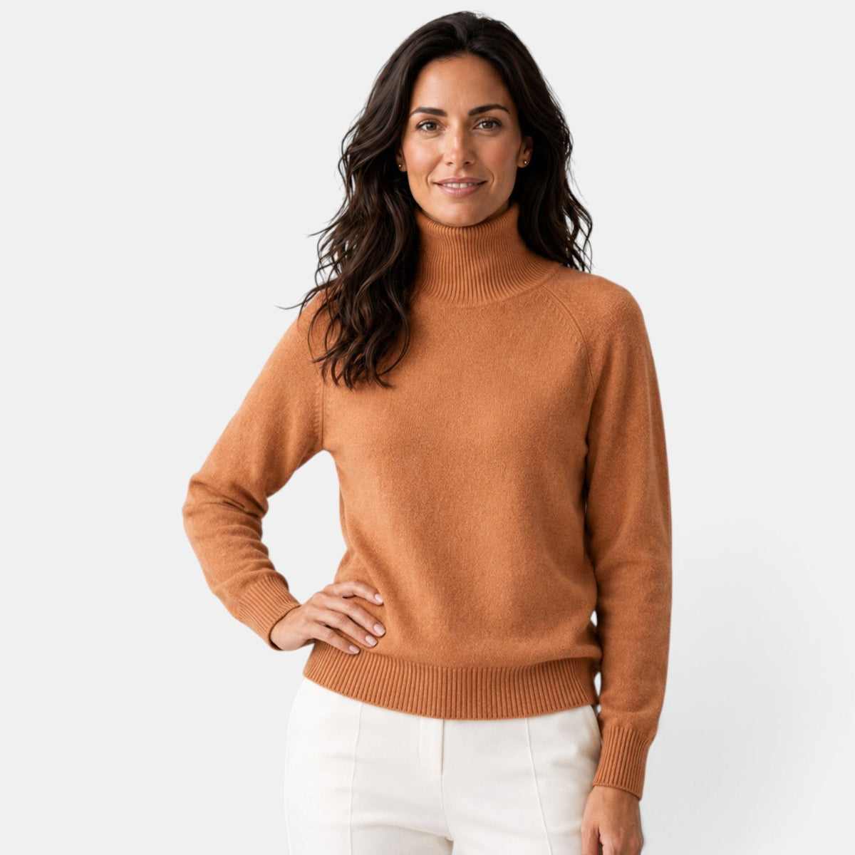 Yaretzi | Suéter Elegante de Cuello Alto de Lana