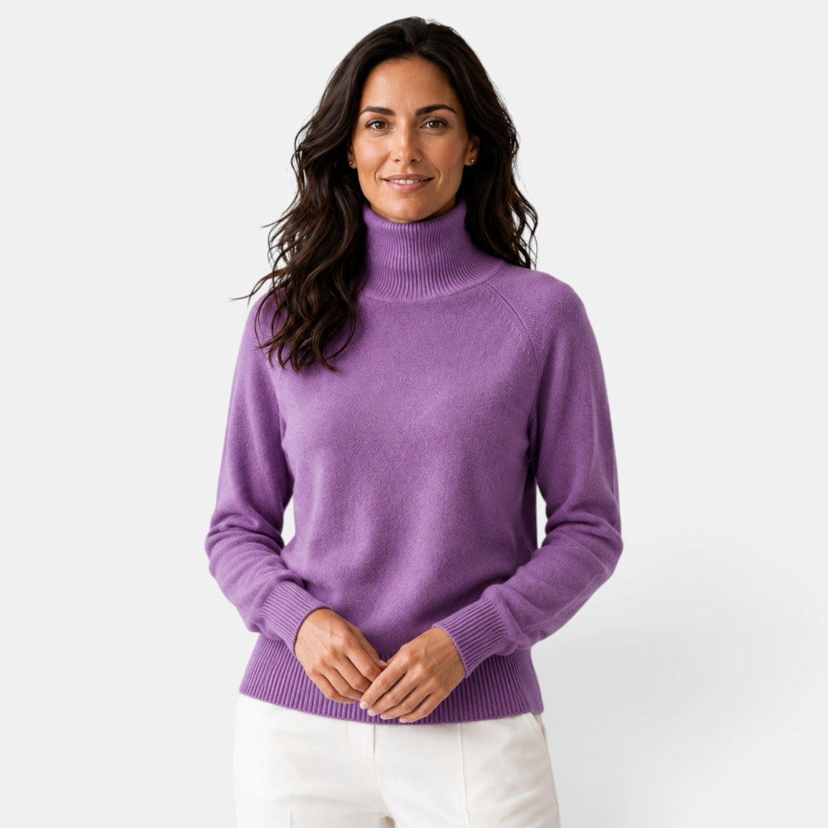 Yaretzi | Suéter Elegante de Cuello Alto de Lana