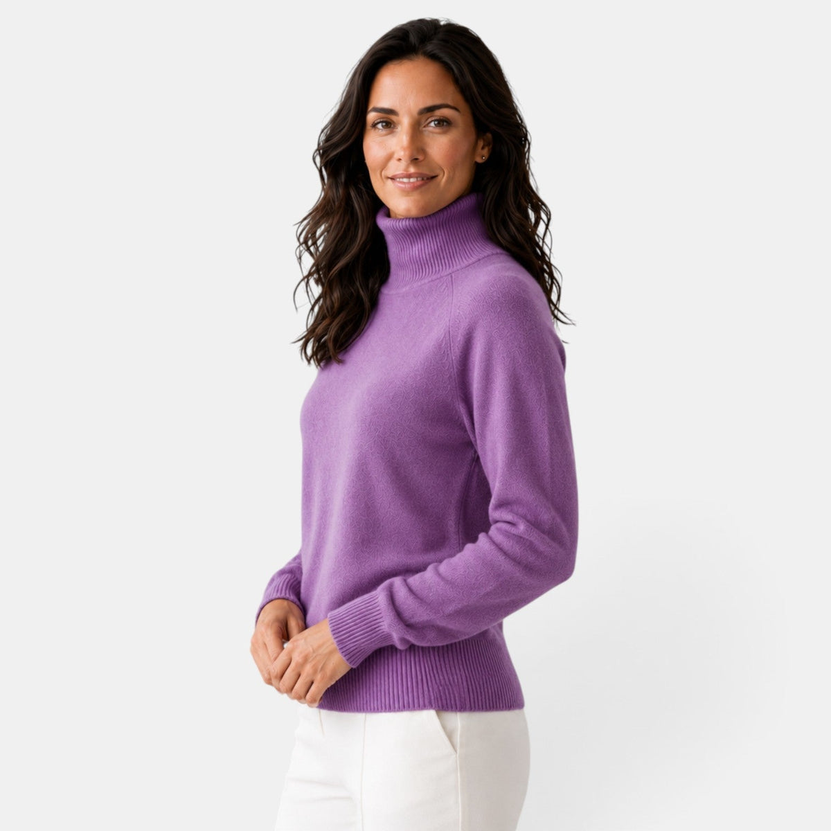 Yaretzi | Suéter Elegante de Cuello Alto de Lana