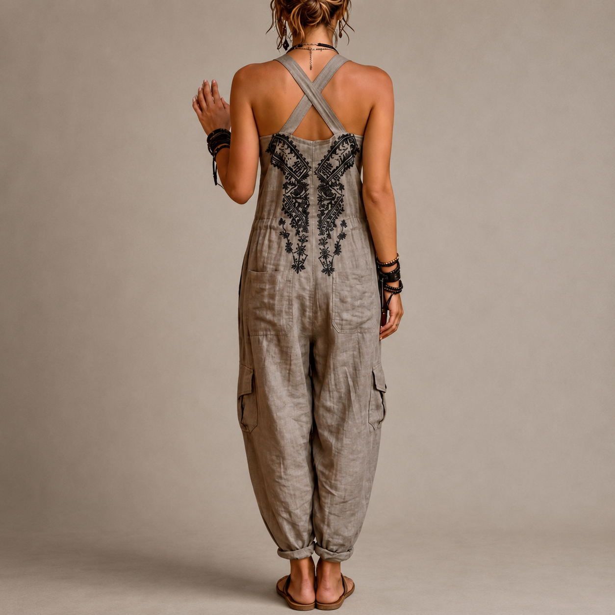 Lucía | Mono bohemio bordado