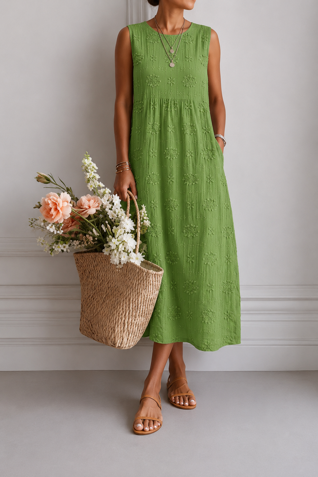 Karla | Vestido Midi Ligero De Día