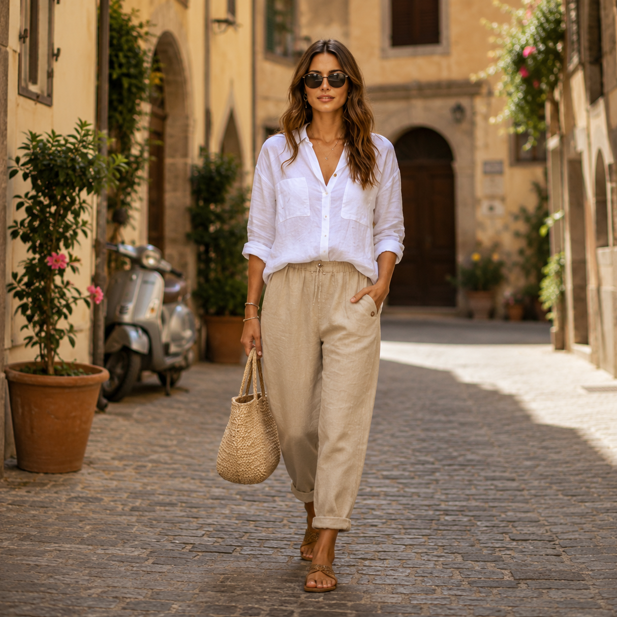 Sara | Pantalones de Lino Ligeros
