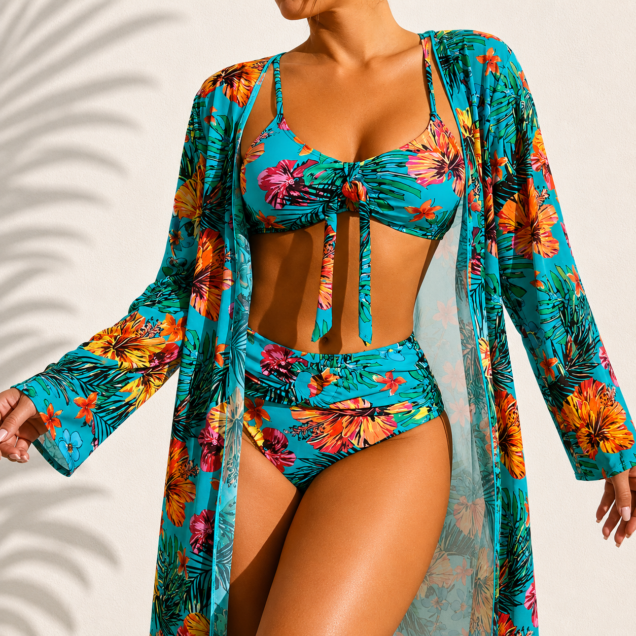 Cristina | Bikini de 3 Piezas Elegante Tropical