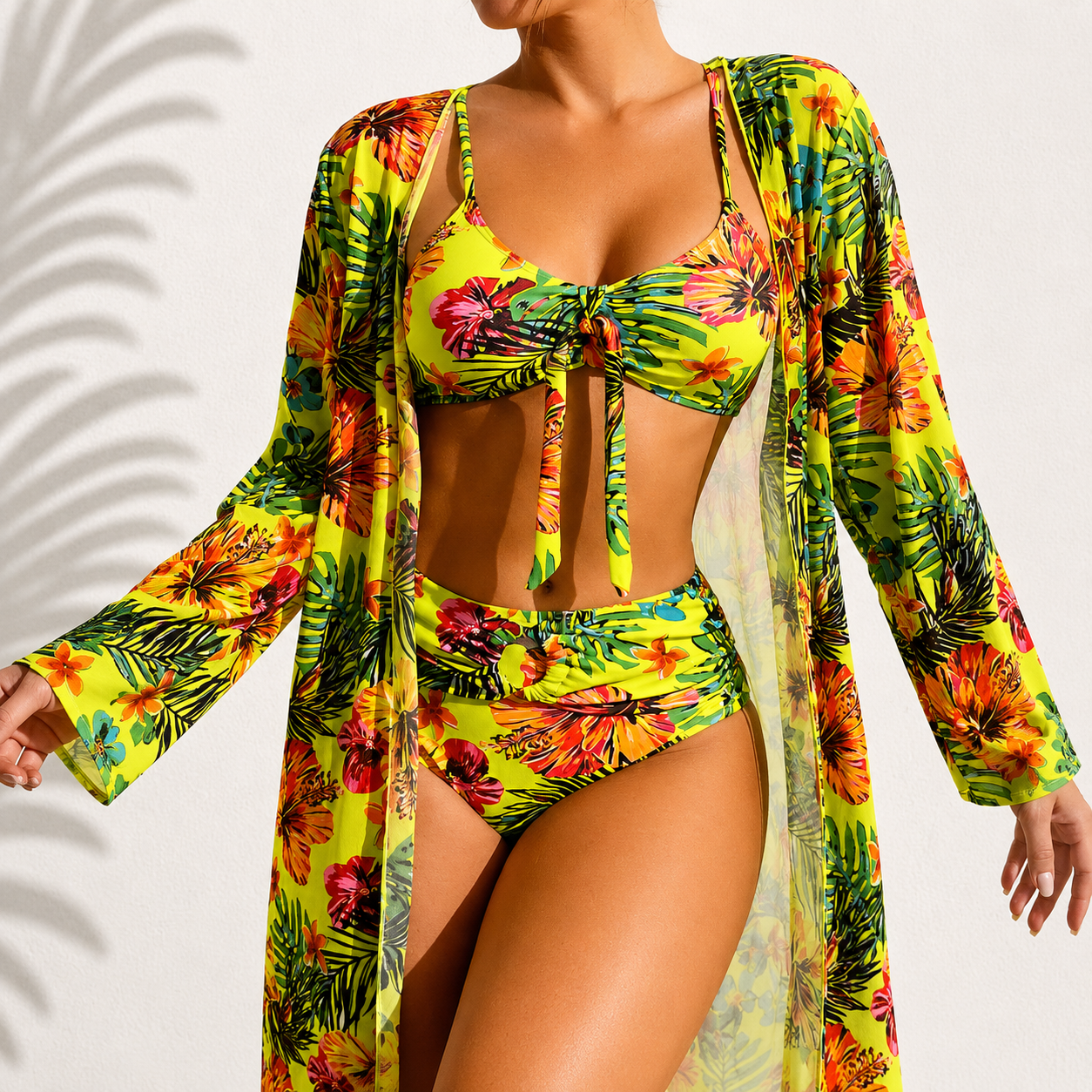 Cristina | Bikini de 3 Piezas Elegante Tropical