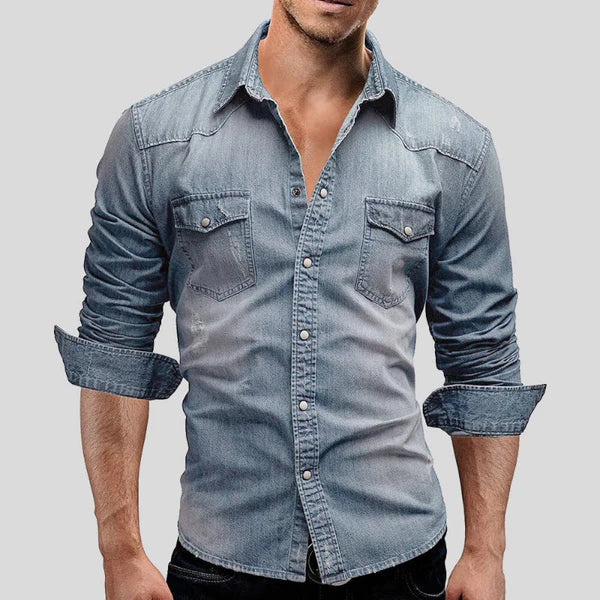 Ventura | Sobrecamisa de Mezclilla Slim con Botones al Frente