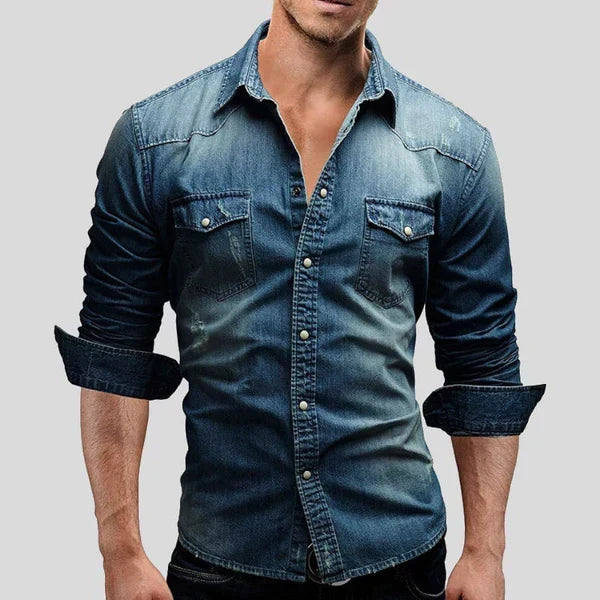 Ventura | Sobrecamisa de Mezclilla Slim con Botones al Frente