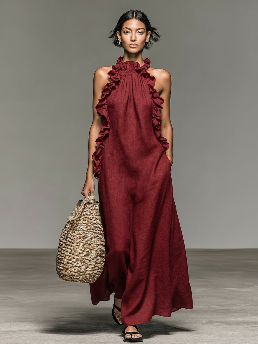 Alicia | Vestido Maxi con Bolsillos