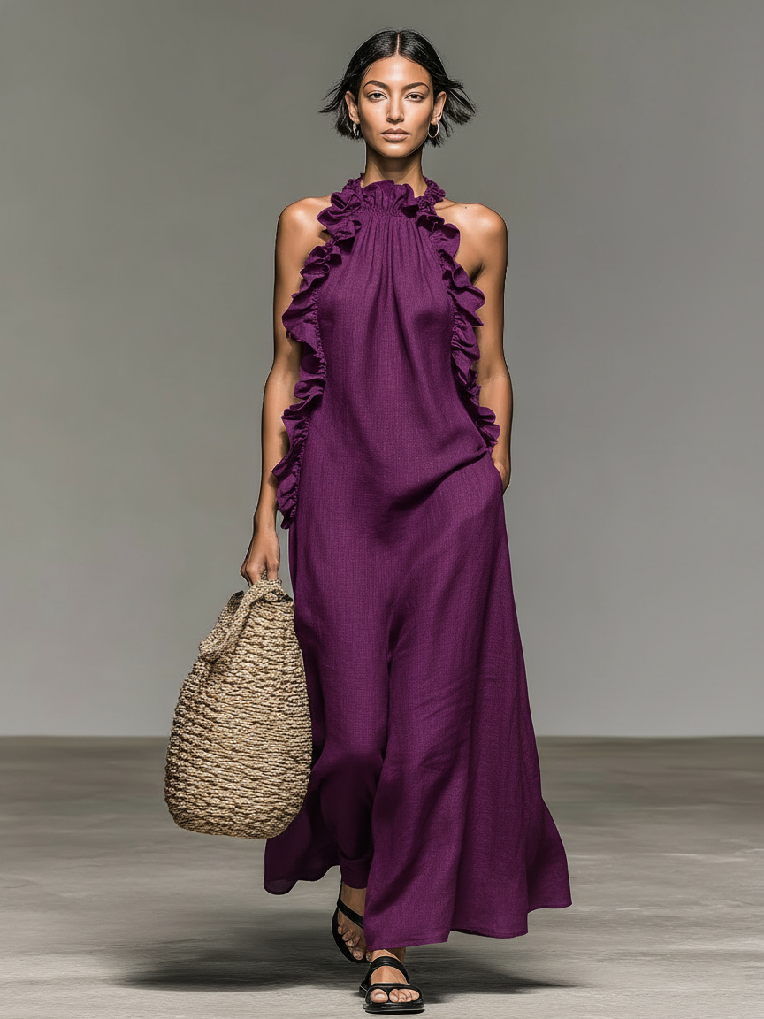 Alicia | Vestido Maxi con Bolsillos