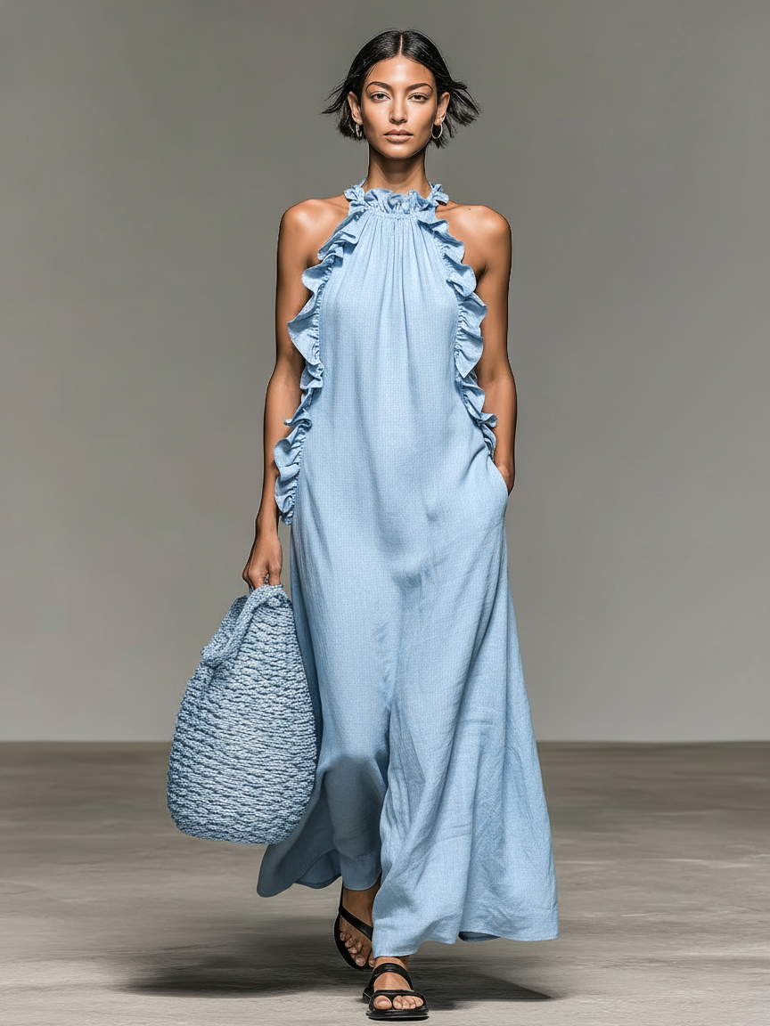 Alicia | Vestido Maxi con Bolsillos