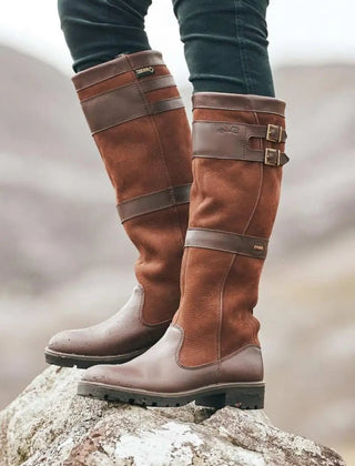 Leonora | Botas Altas Impermeables Tipo Piel