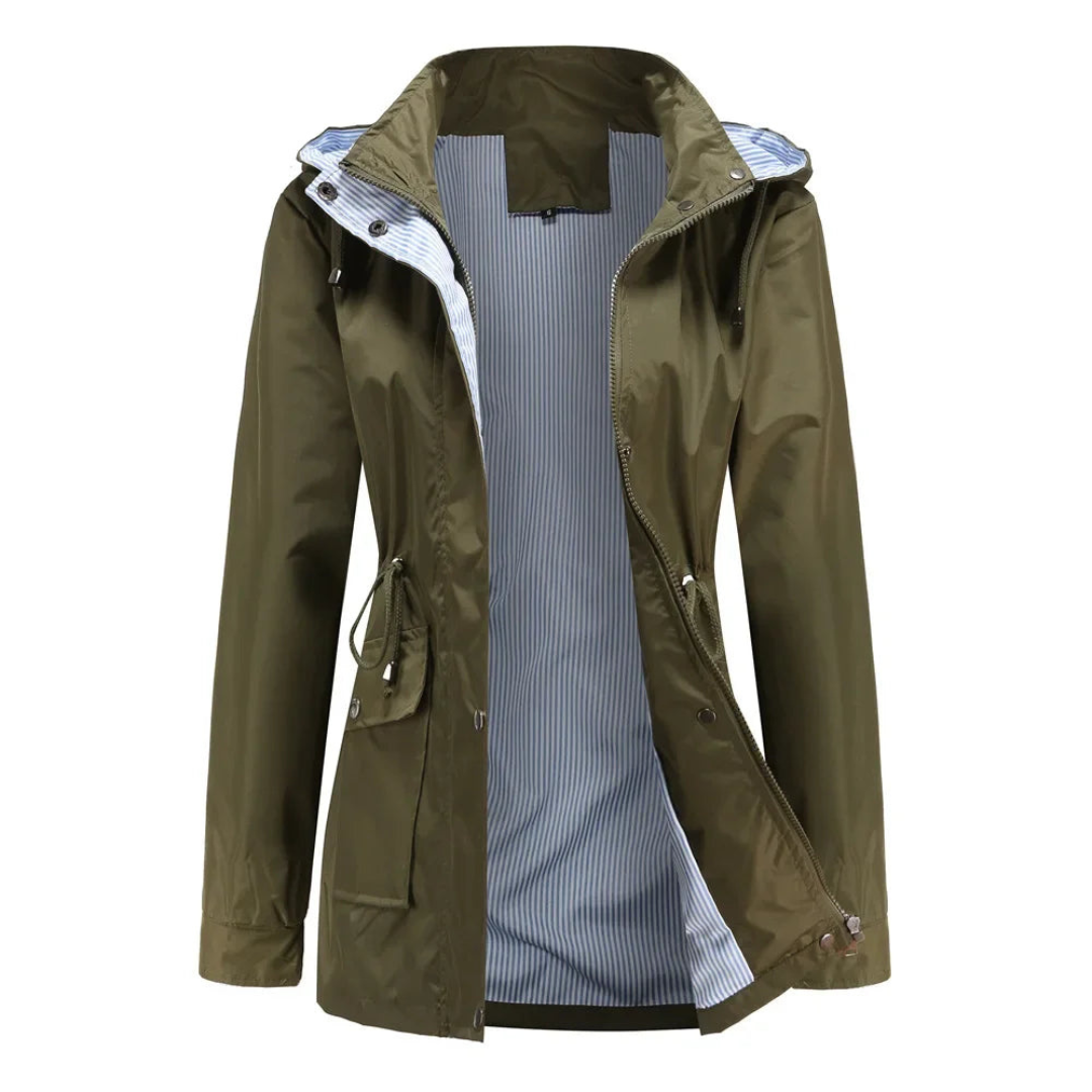 Yatziri | Gabardina Impermeable con Capucha Desmontable