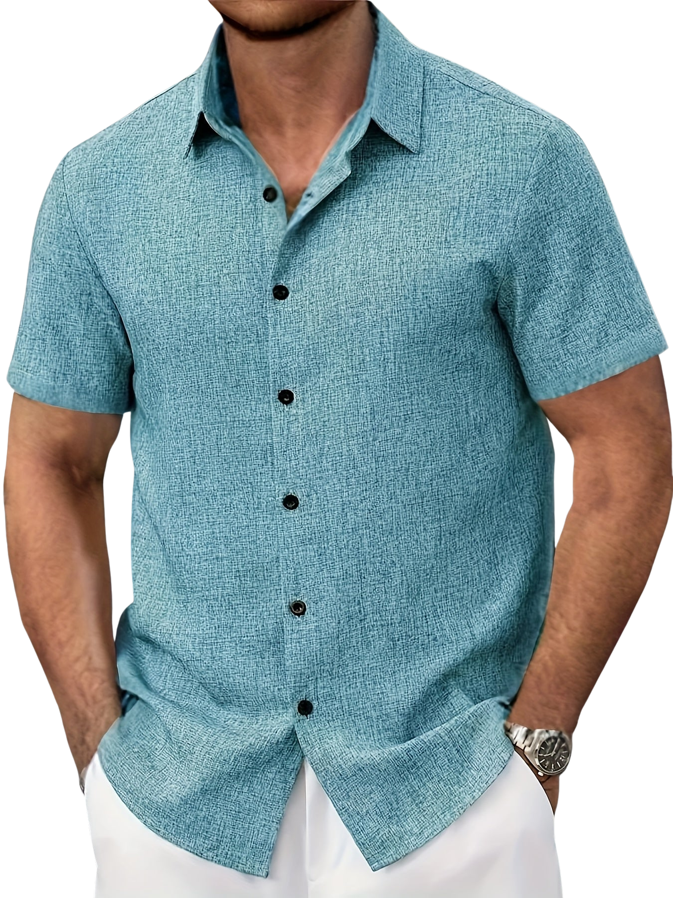 José | Camisa ligera de manga corta en mezcla de lino