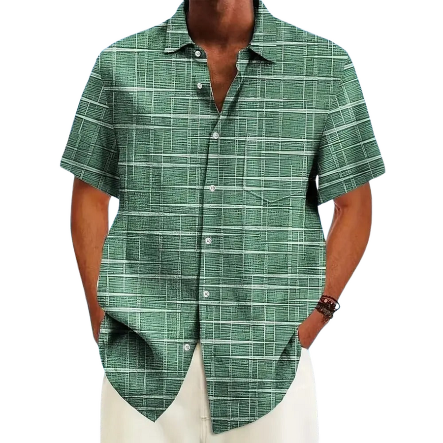 Ángel | Camisa elegante de rayas y cuadros