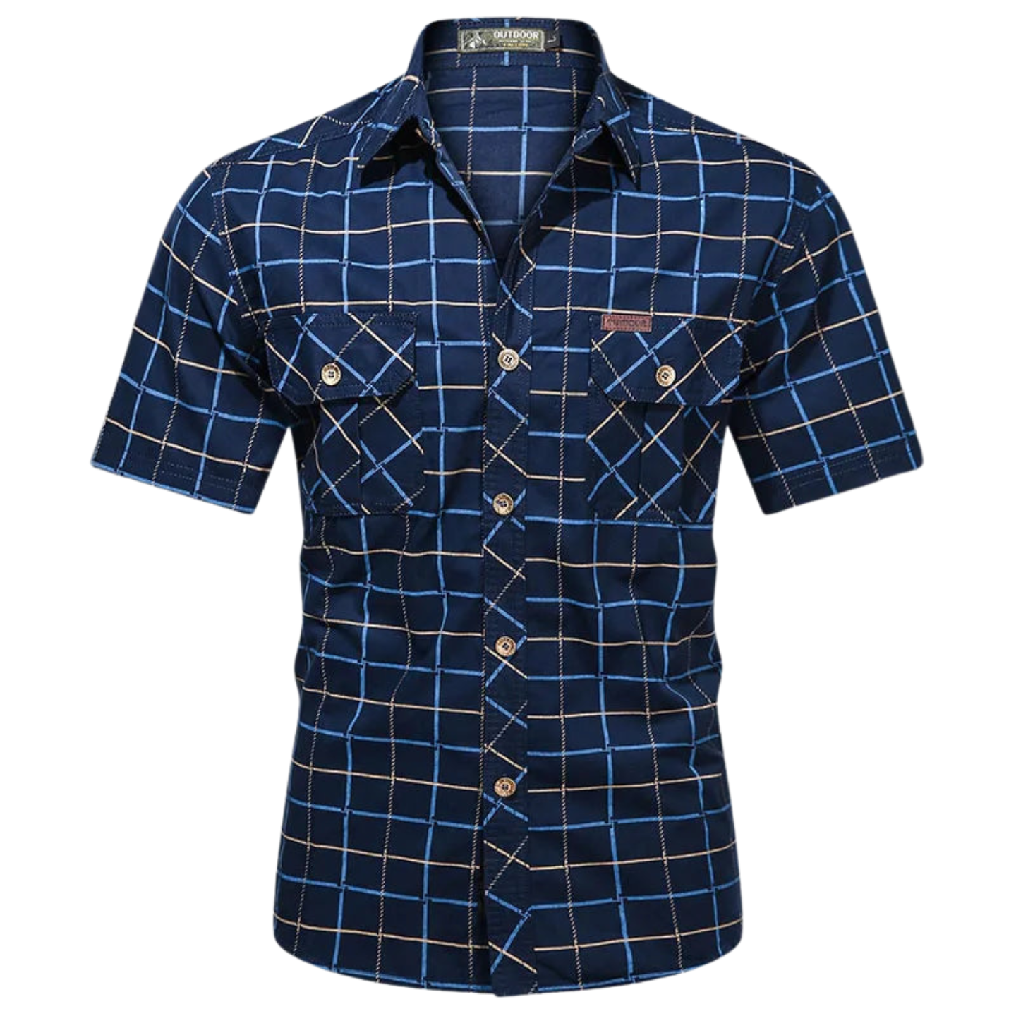 Julio | Camisa elegante de manga corta a cuadros