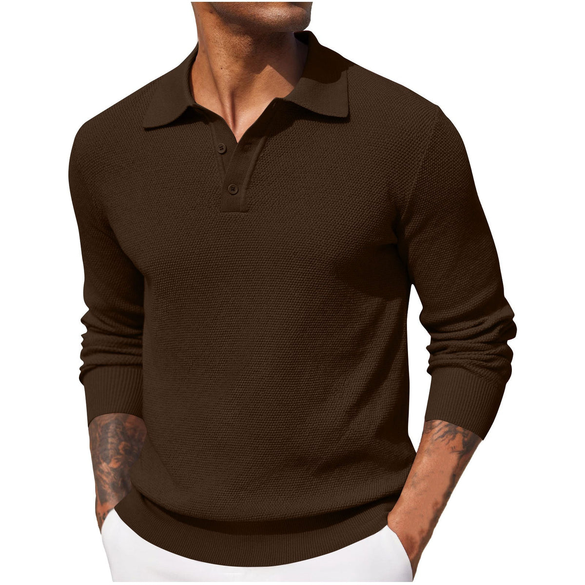 Refugio | Suéter Tejido con Cuello Tipo Polo para Hombre