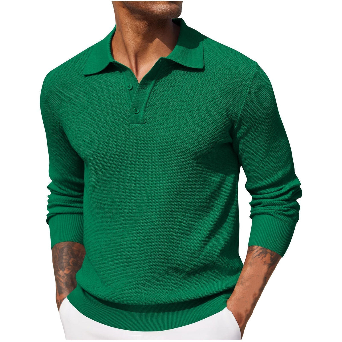 Refugio | Suéter Tejido con Cuello Tipo Polo para Hombre