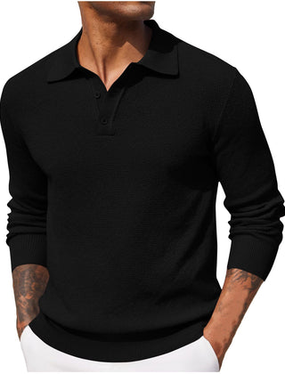 Refugio | Suéter Tejido con Cuello Tipo Polo para Hombre