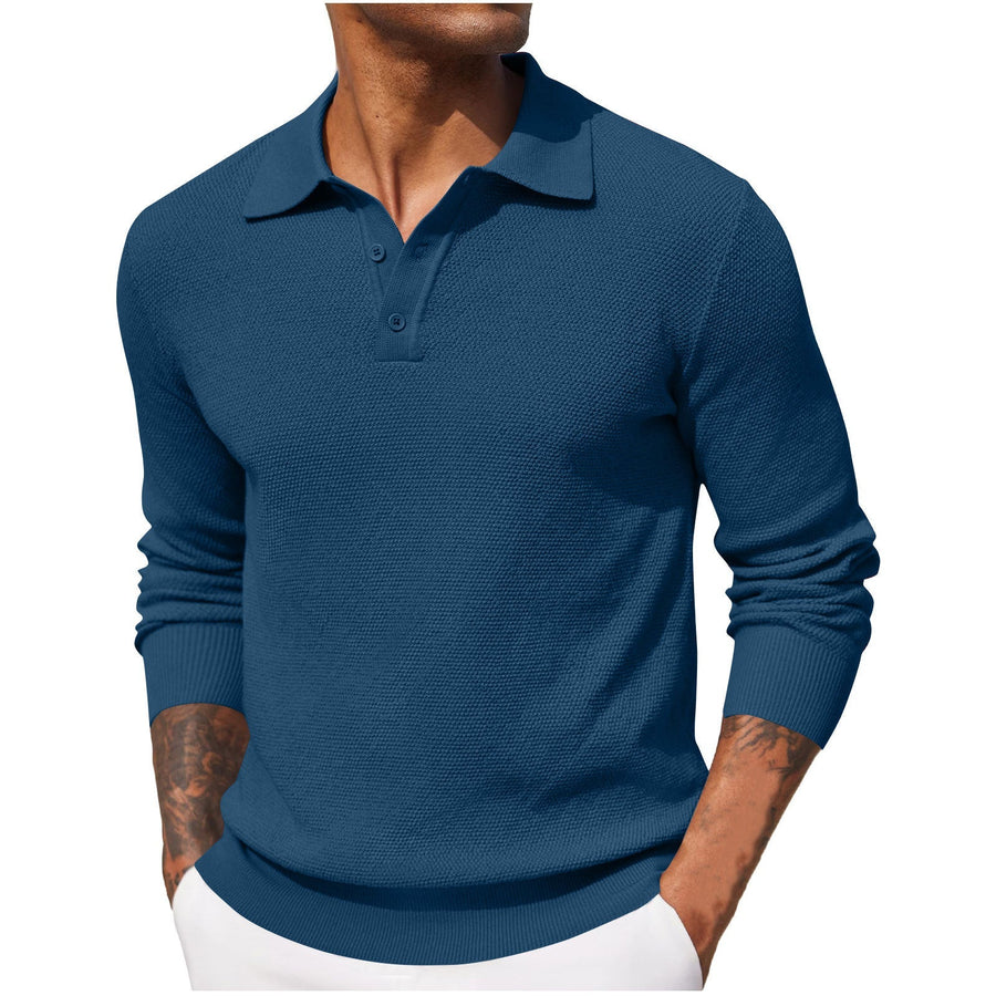 Refugio | Suéter Tejido con Cuello Tipo Polo para Hombre