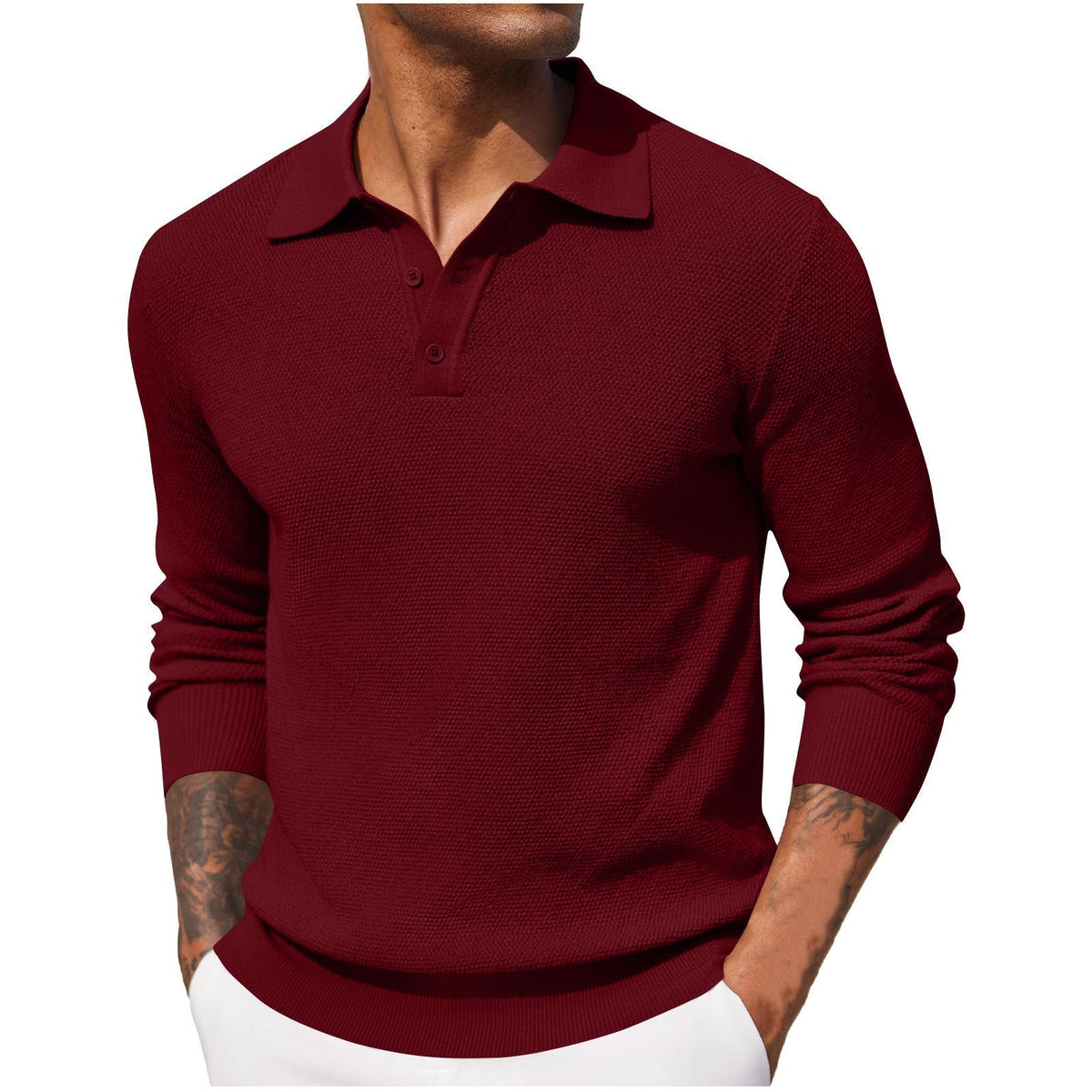 Refugio | Suéter Tejido con Cuello Tipo Polo para Hombre