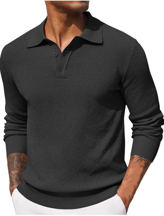 Refugio | Suéter Tejido con Cuello Tipo Polo para Hombre