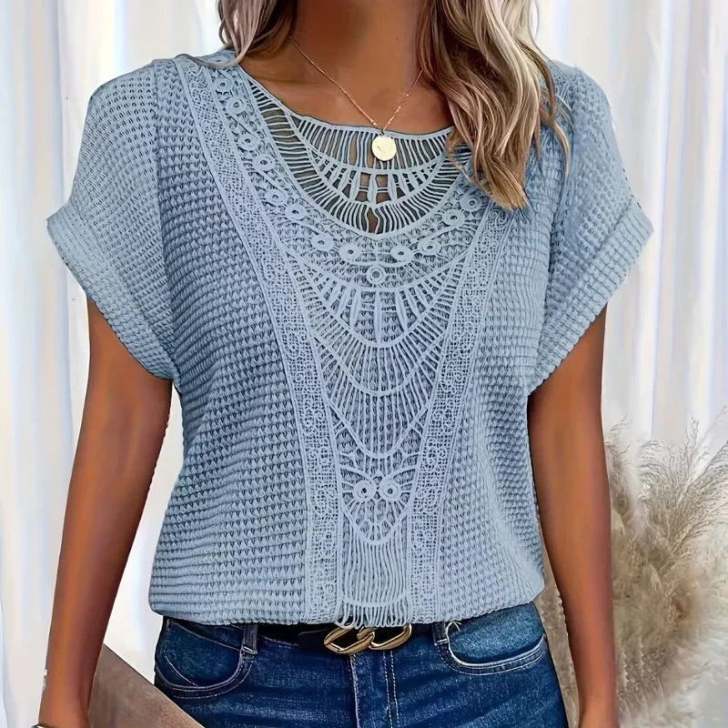Paula | Top elegante con detalles de encaje