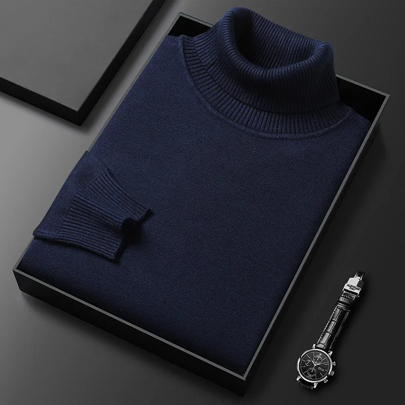 Zacarías | Suéter de Cuello Alto de Punto Suave para Hombre