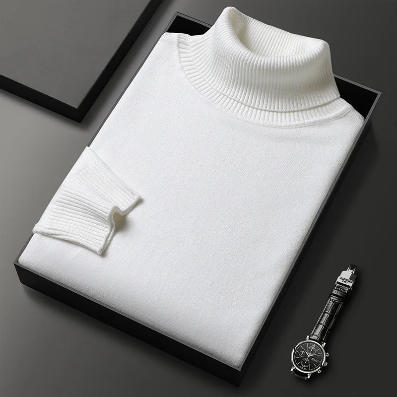 Zacarías | Suéter de Cuello Alto de Punto Suave para Hombre