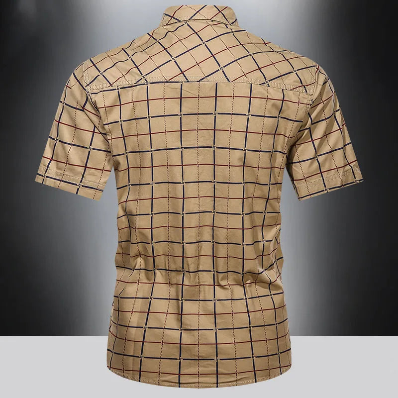 Julio | Camisa elegante de manga corta a cuadros