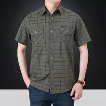 Julio | Camisa elegante de manga corta a cuadros