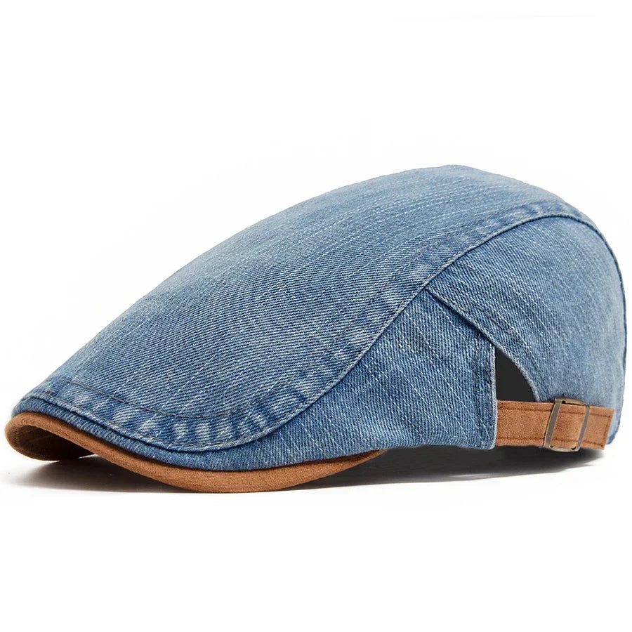 Javier | Gorra plana premium de denim – estilo atemporal y comodidad diaria