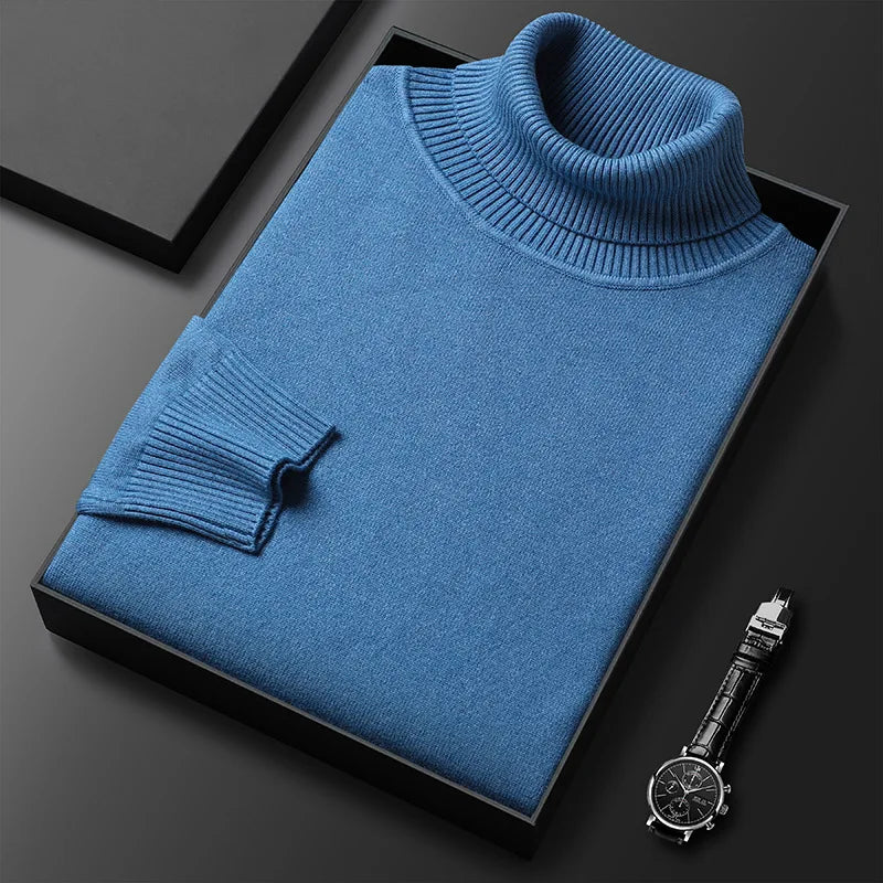 Zacarías | Suéter de Cuello Alto de Punto Suave para Hombre