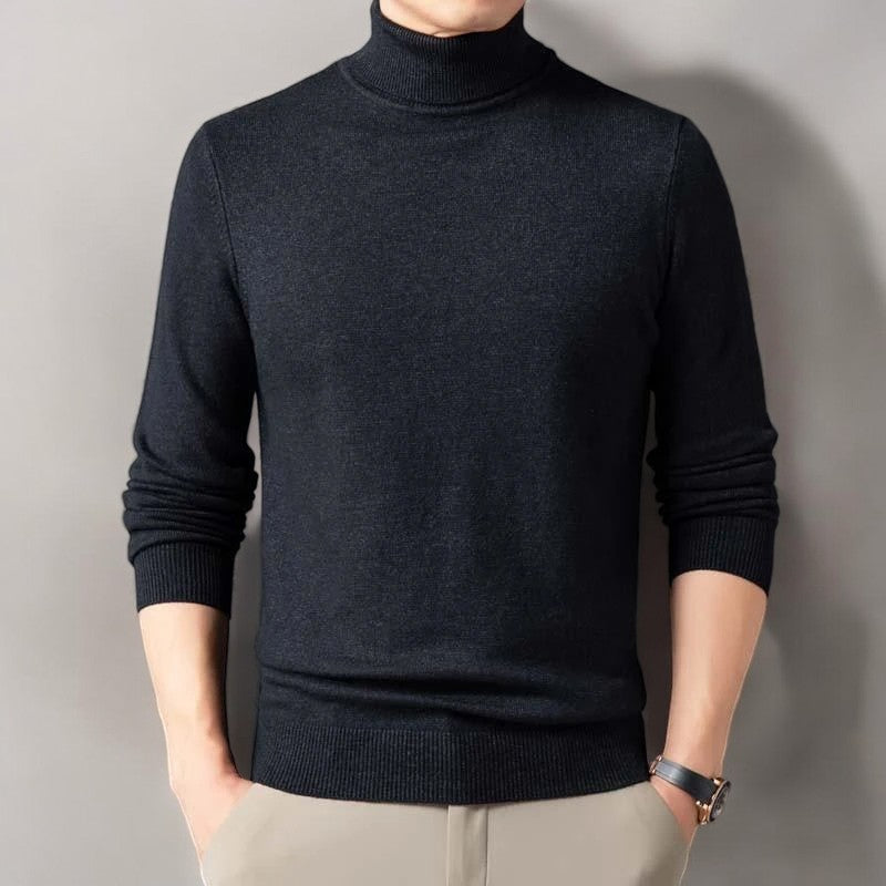 Zacarías | Suéter de Cuello Alto de Punto Suave para Hombre